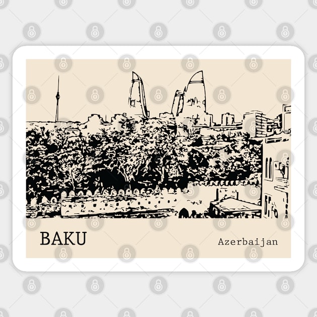 Baku Azerbaijan Sticker by Lakeric
